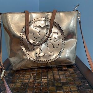 Tory Burch Gold Crossbody Bag